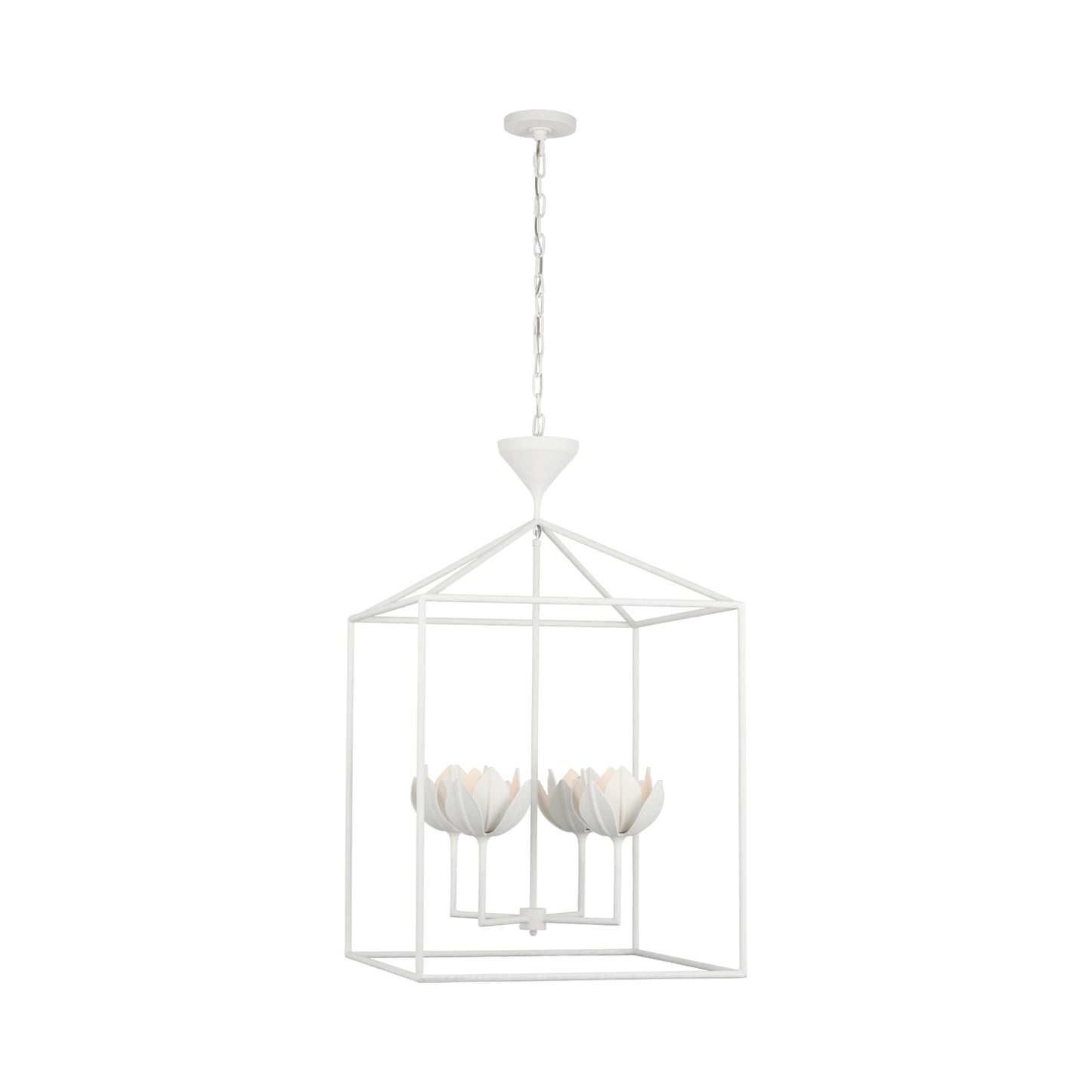 Alberto Pendant Light in Plaster White (24-Inch).