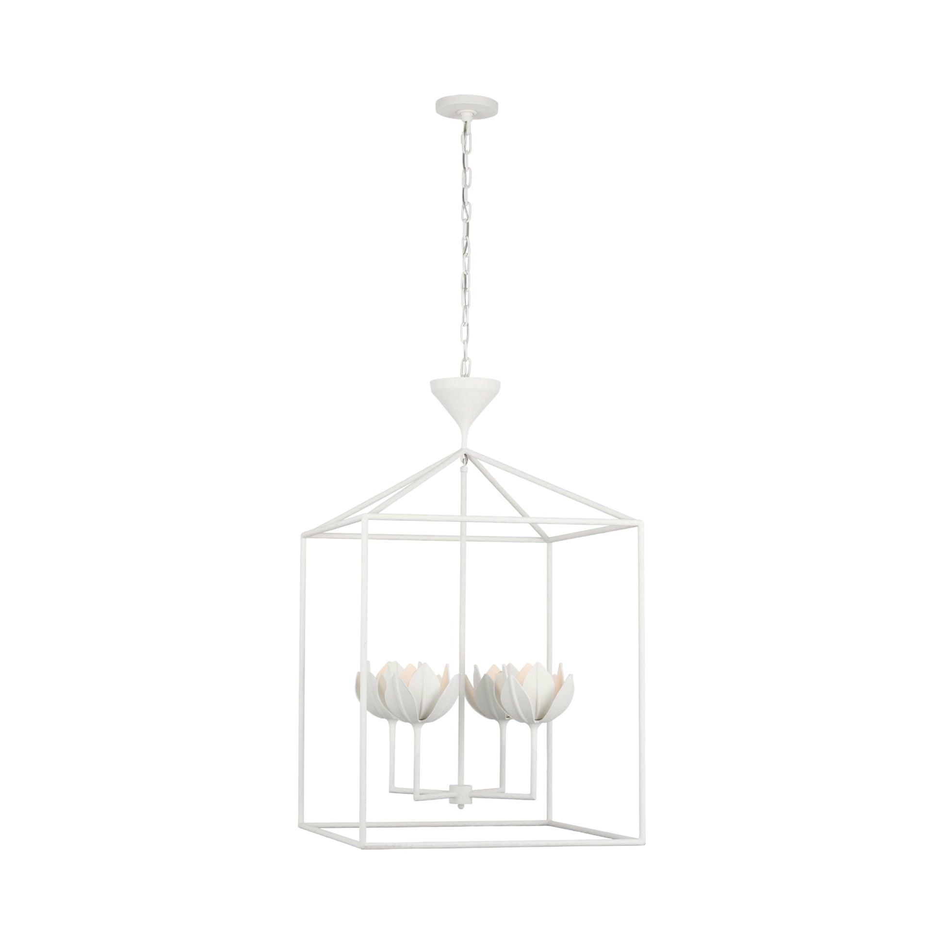 Alberto Pendant Light in Plaster White (24-Inch).