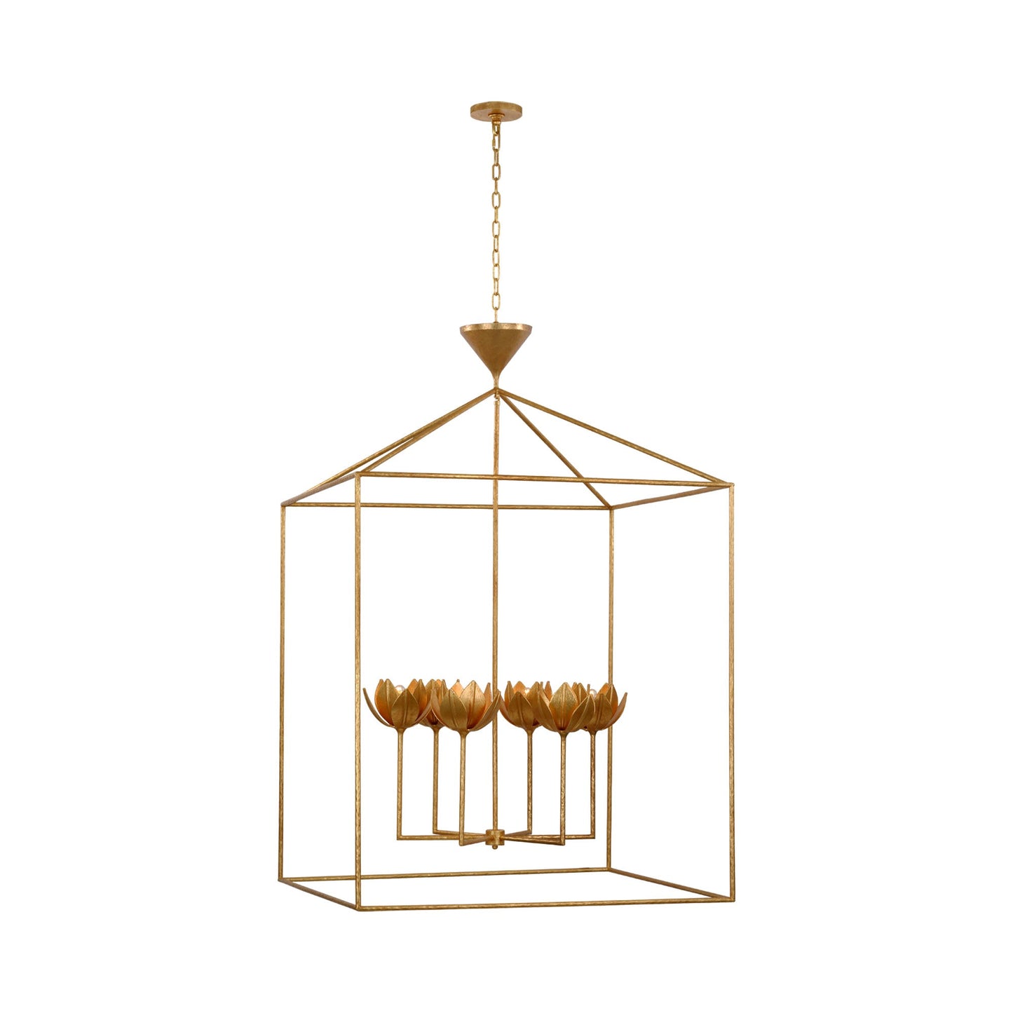 Alberto Pendant Light in Antique-Burnished Brass (24-Inch).