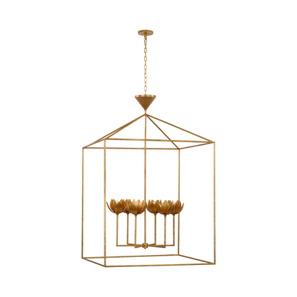 Alberto Pendant Light in Antique-Burnished Brass (24-Inch).