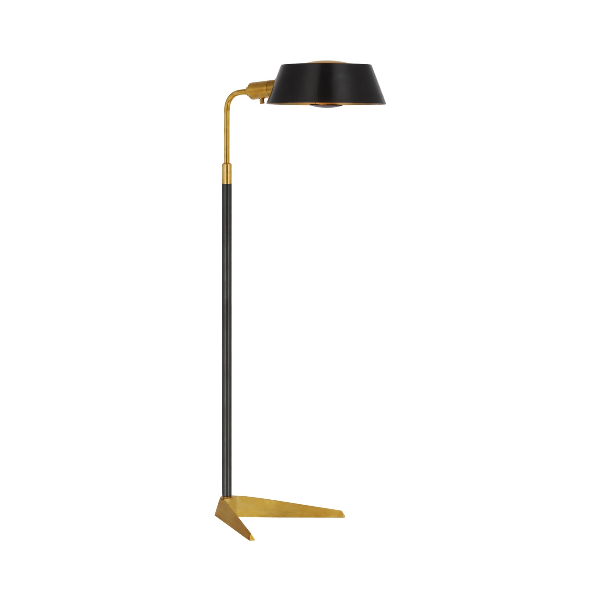 Alfie Floor Lamp in Bronze/Hand-Rubbed Antique Brass.
