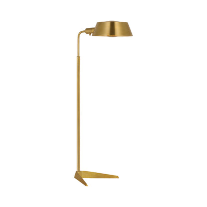 Alfie Floor Lamp in Hand-Rubbed Antique Brass.