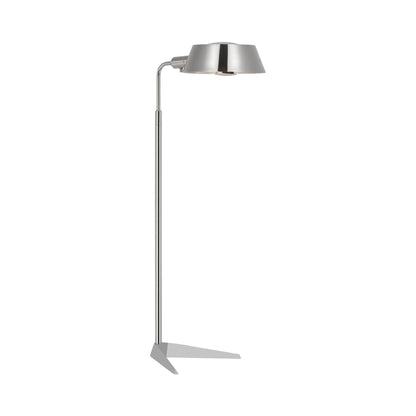 Alfie Floor Lamp in Polished Nickel.