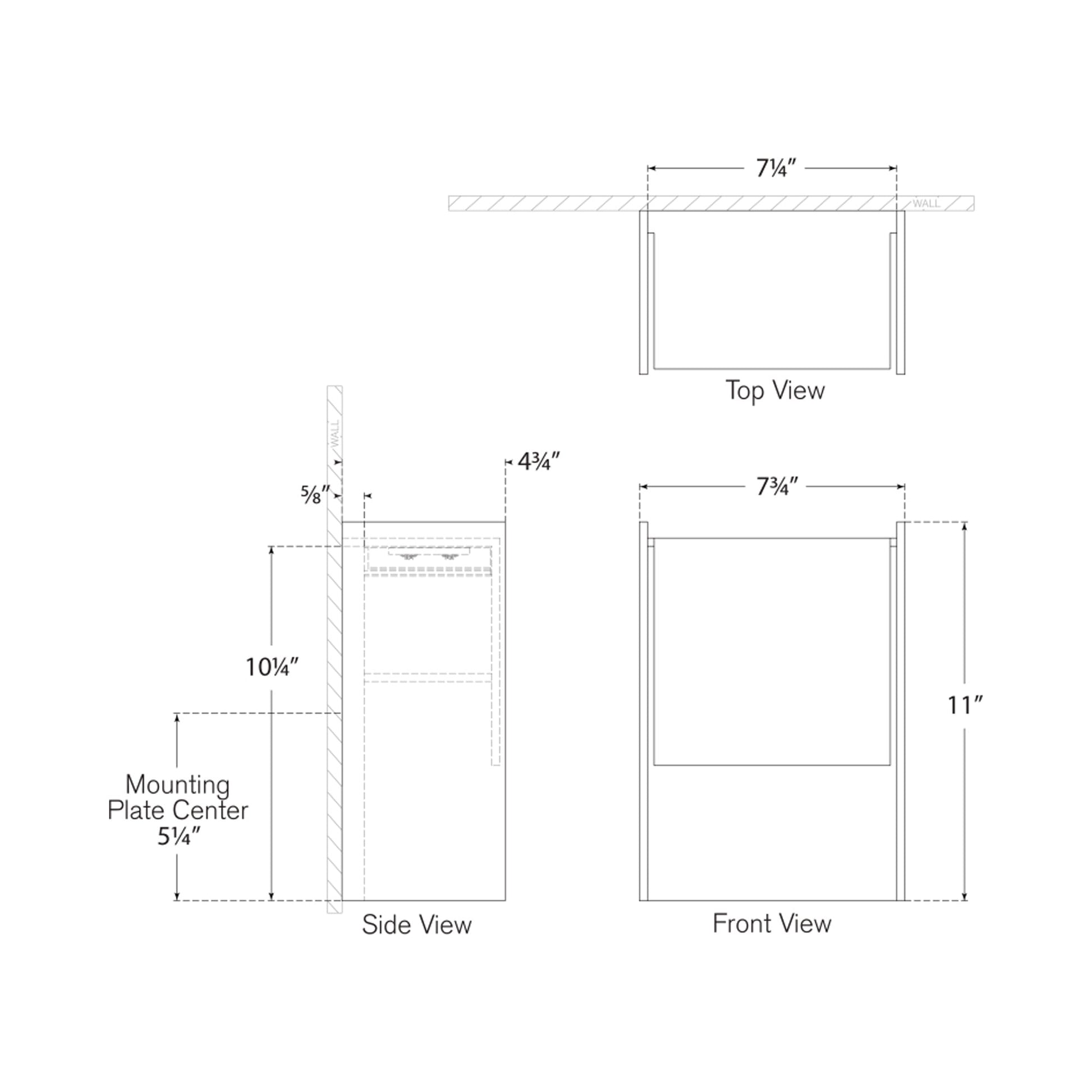 Align Outdoor LED Wall Light - line drawing.