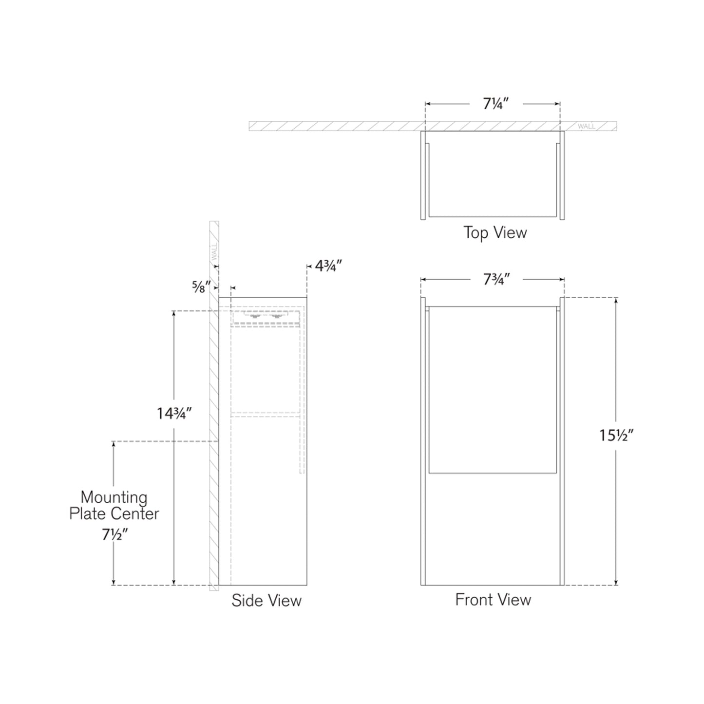 Align Outdoor LED Wall Light - line drawing.