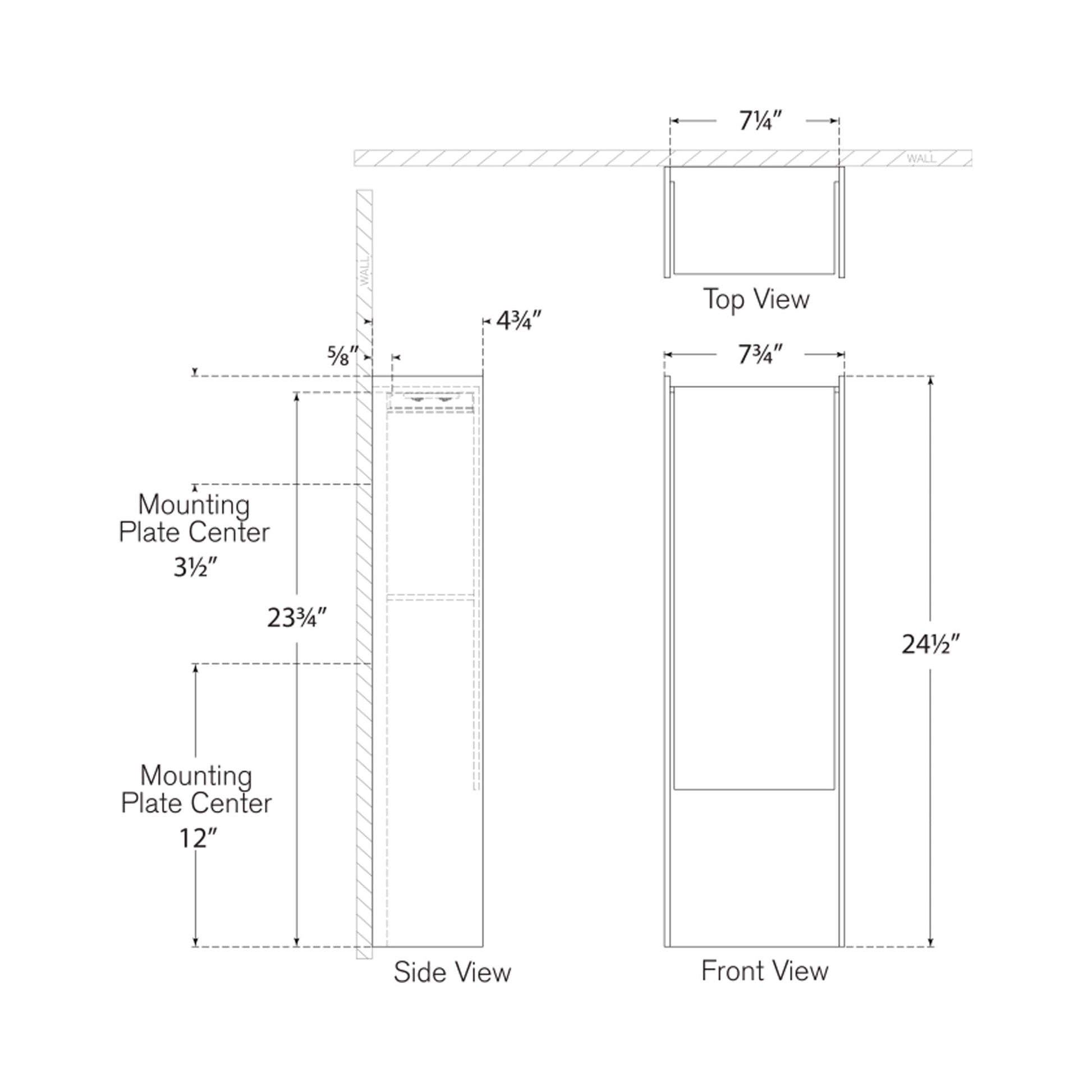 Align Outdoor LED Wall Light - line drawing.