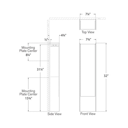 Align Outdoor LED Wall Light - line drawing.