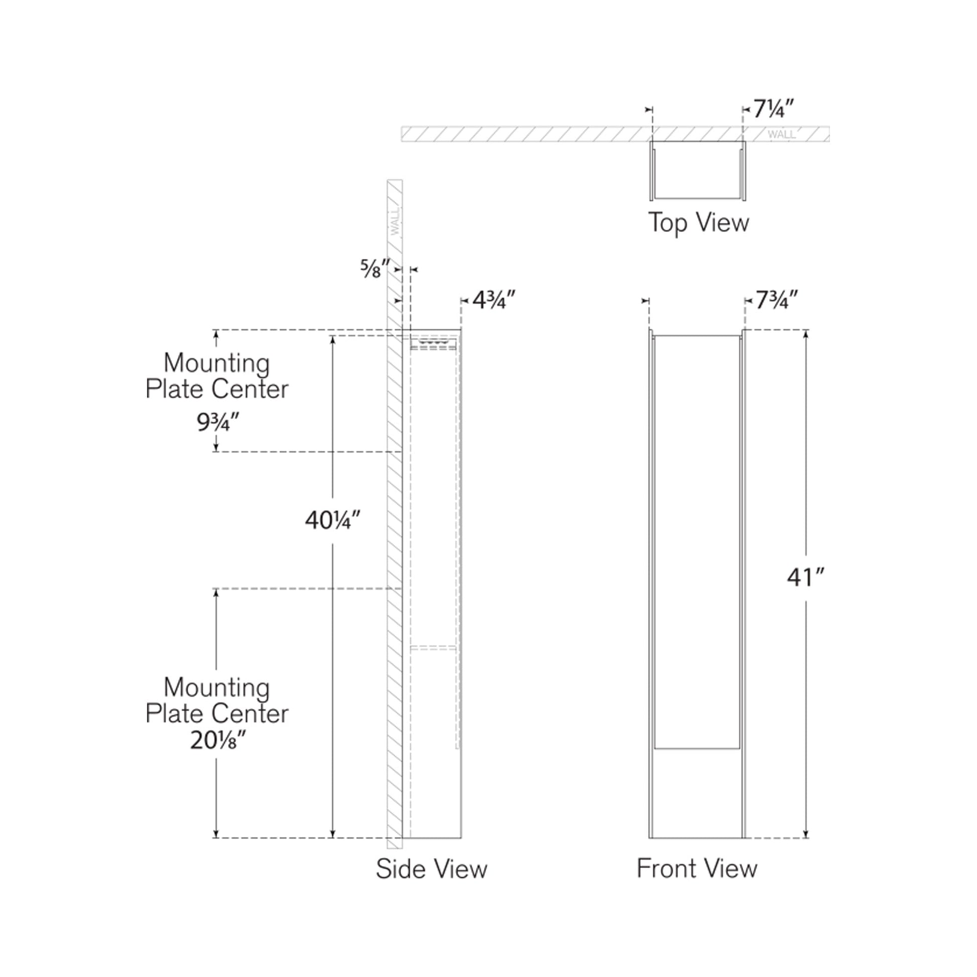 Align Outdoor LED Wall Light - line drawing.