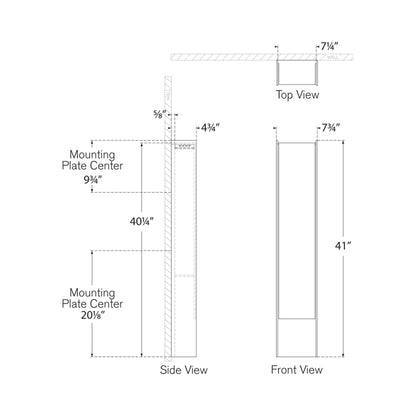 Align Outdoor LED Wall Light - line drawing.