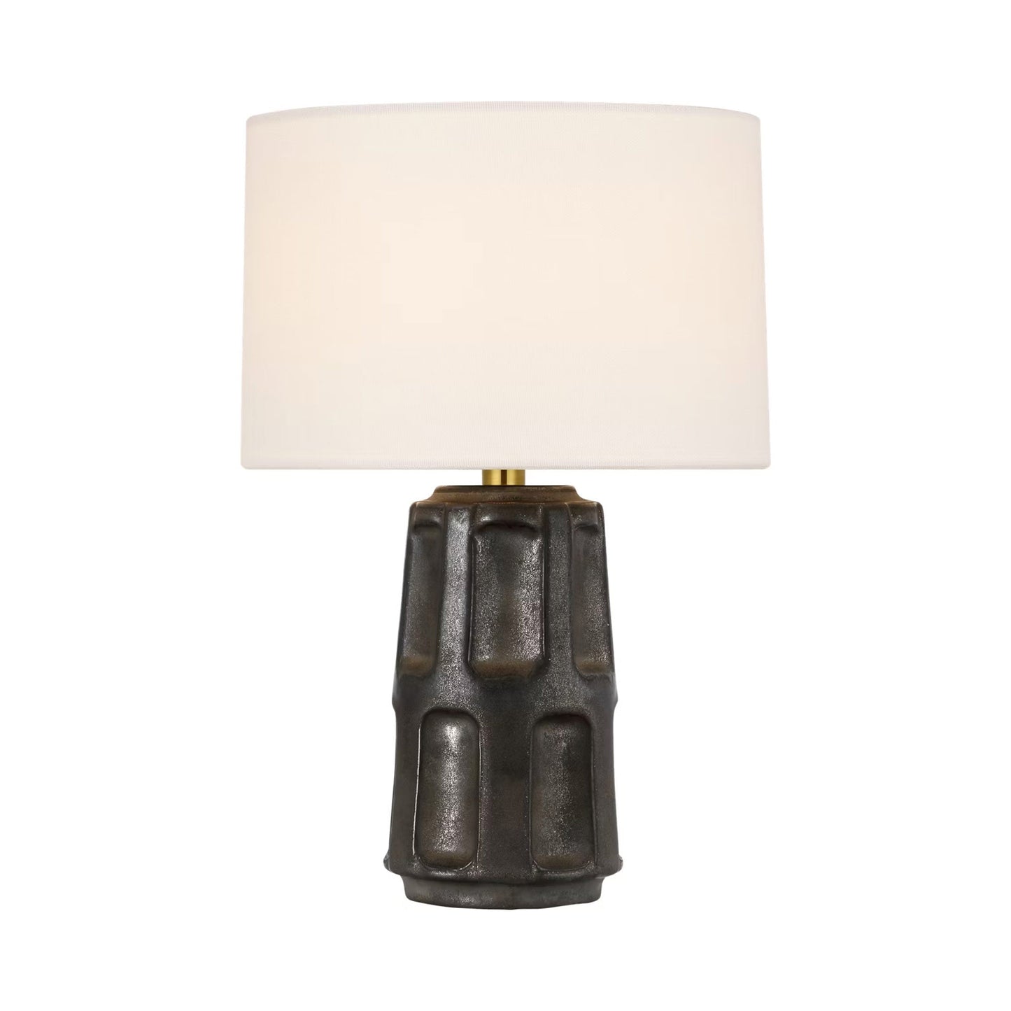 Altamira LED Rechargeable Table Lamp in Stained Black Metallic.