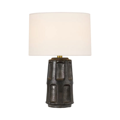 Altamira LED Rechargeable Table Lamp in Stained Black Metallic.