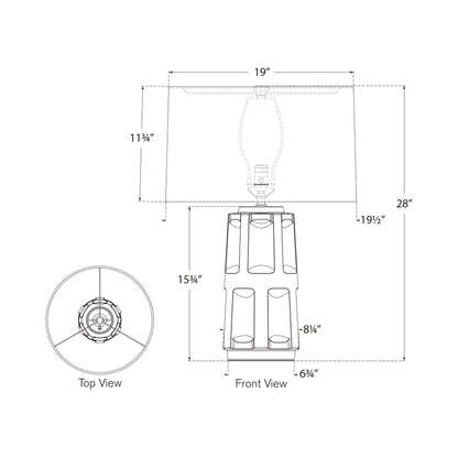 Altamira Table Lamp - line drawing.