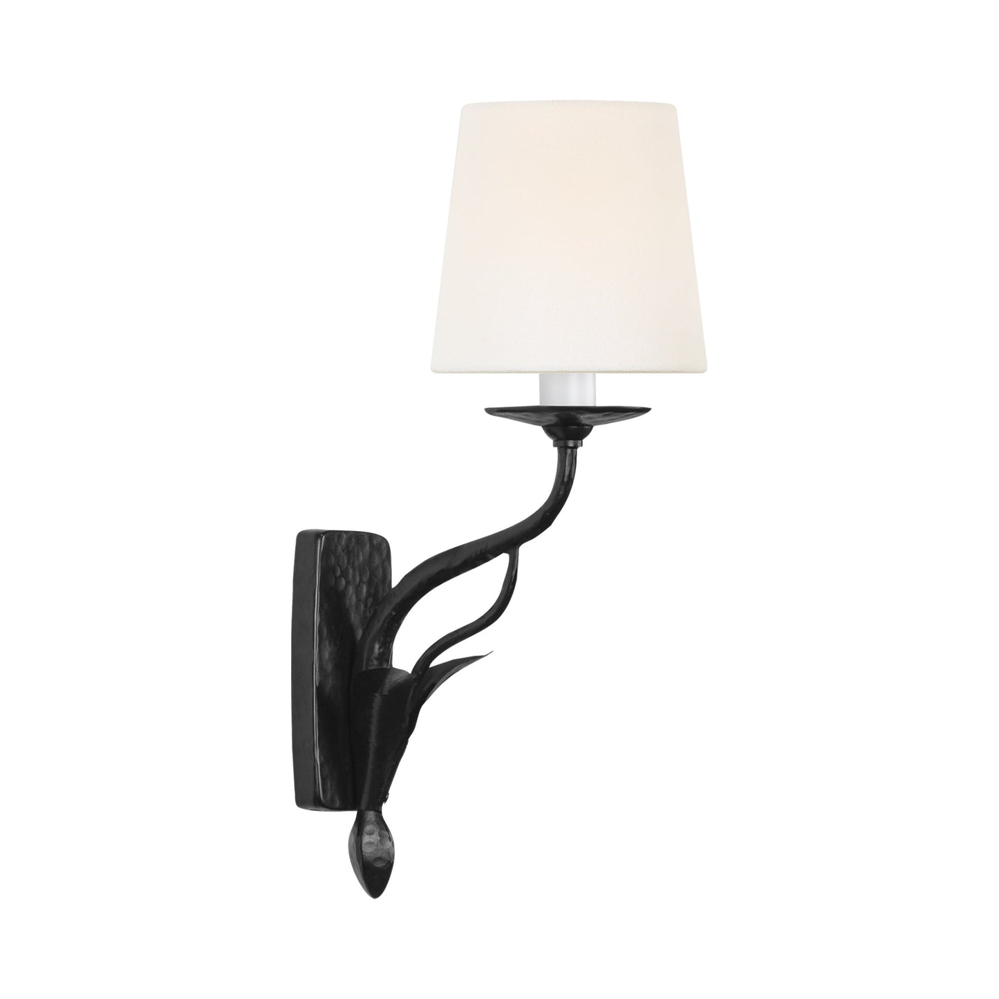 Amalfi Wall Light in Waxed Black (1-Light).