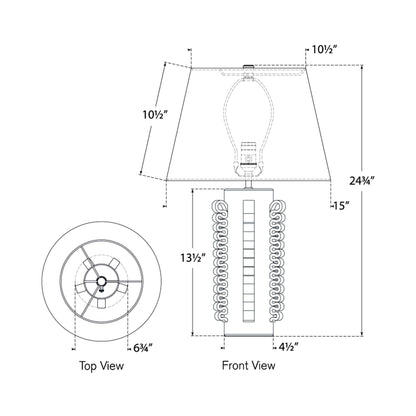 Amandine Table Lamp - line drawing.