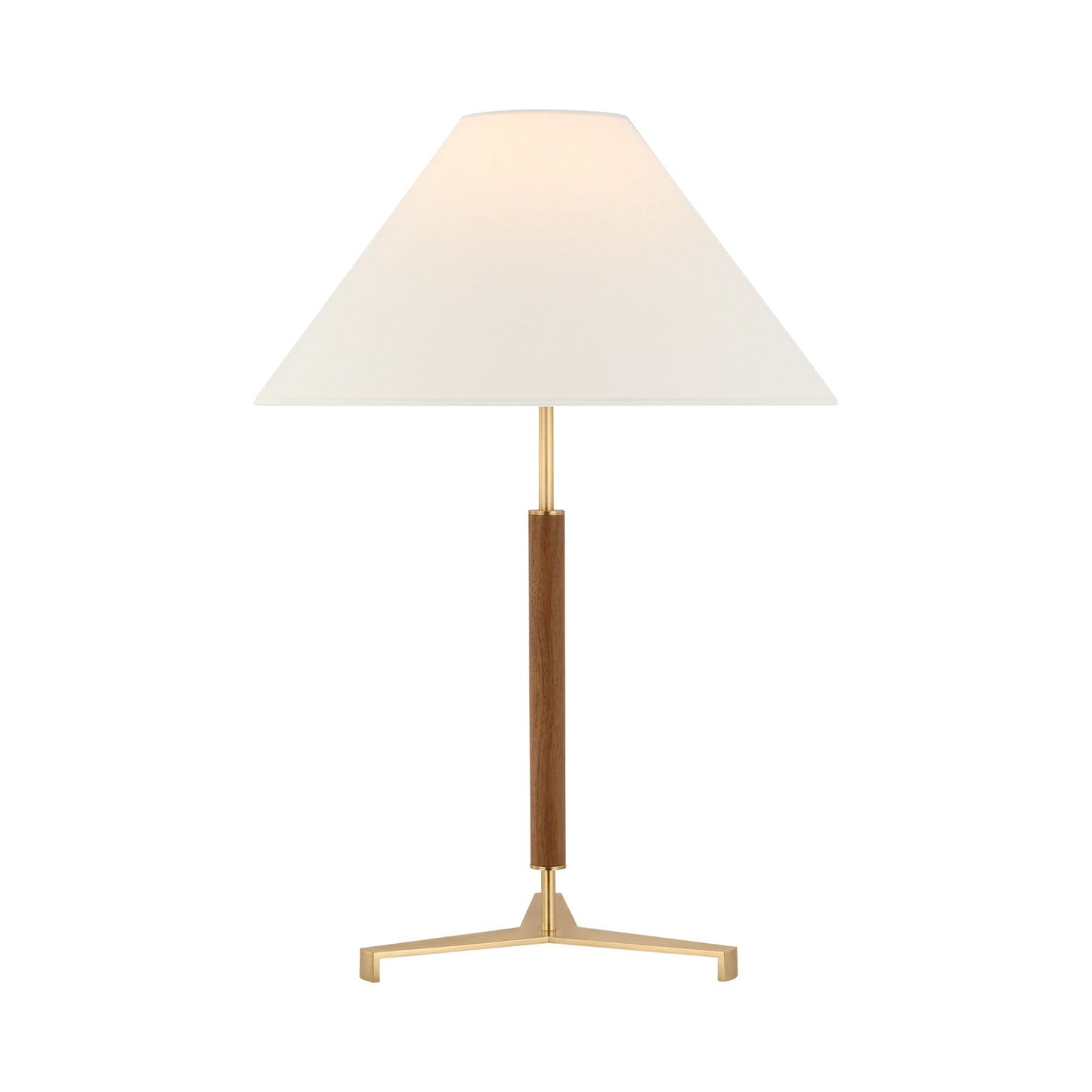 Amaya Table Lamp in Antique-Burnished Brass/Walnut (Large).