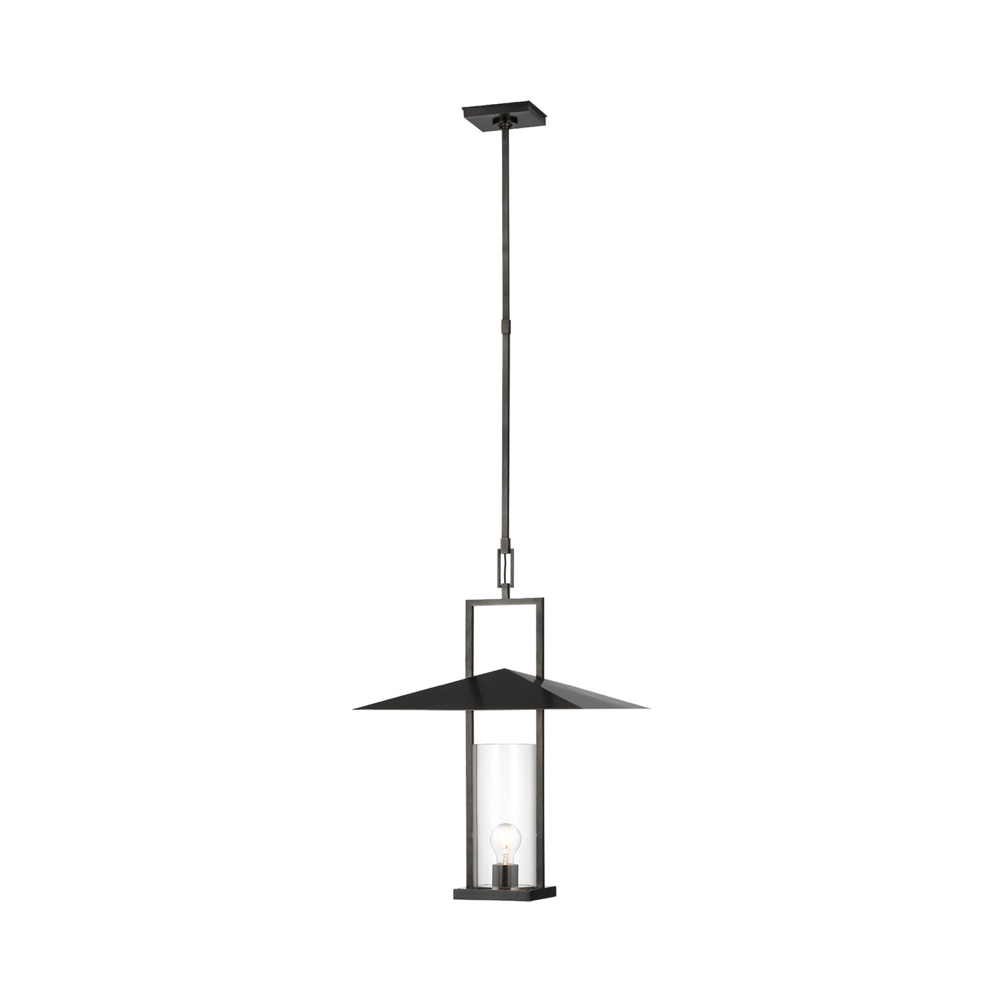 Amity Pendant Light in Bronze/Brass (Clear Glass/18-Inch).