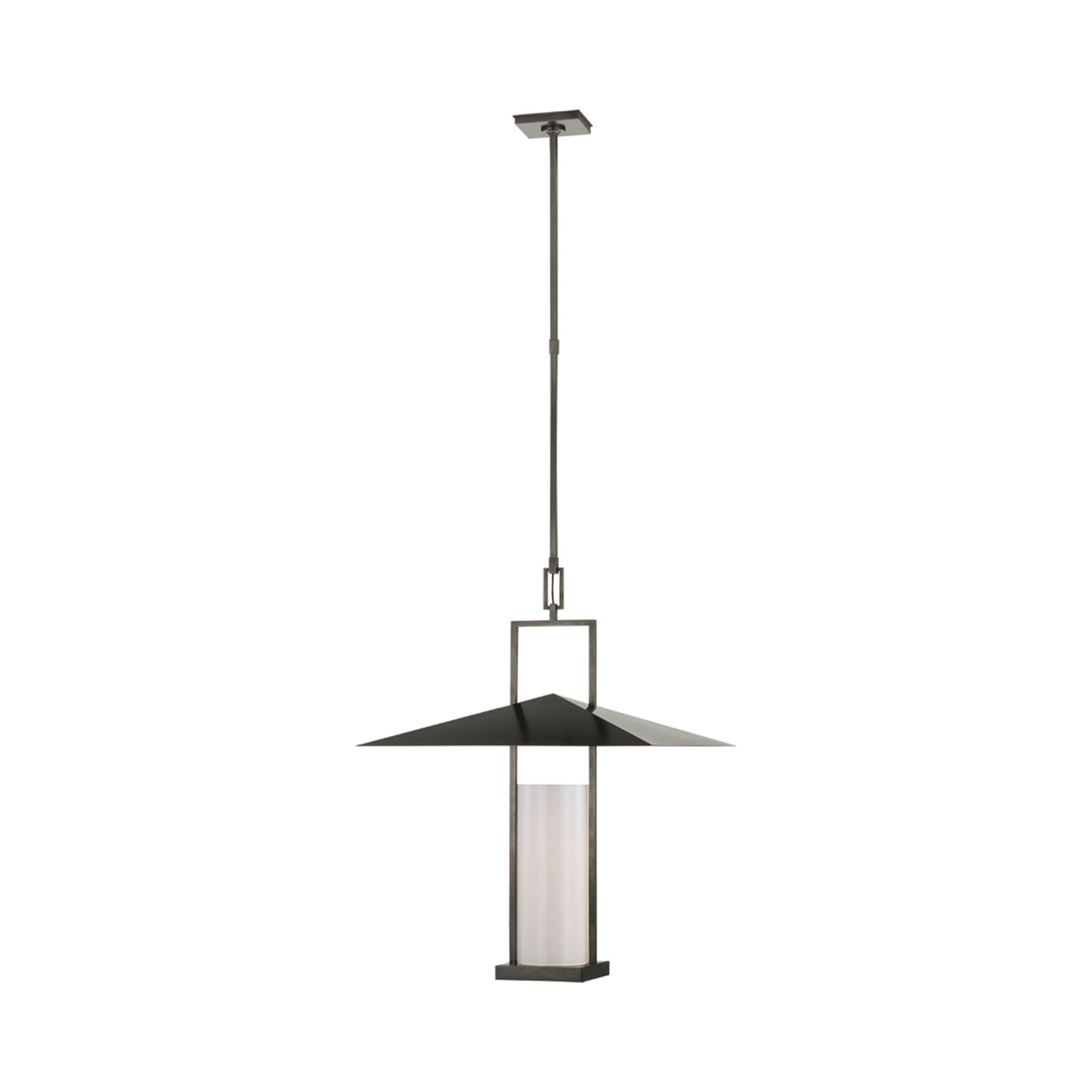 Amity Pendant Light in Bronze/Antique-Burnished Brass (White Glass/23-Inch).