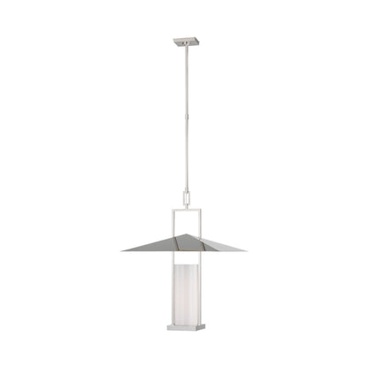 Amity Pendant Light in Polished Nickel (White Glass/23-Inch).