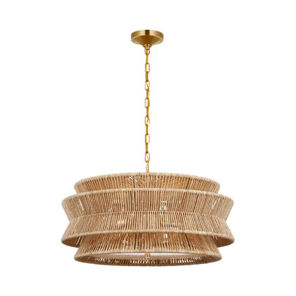 Antigua Chandelier in Antique-Burnished Brass (Medium).