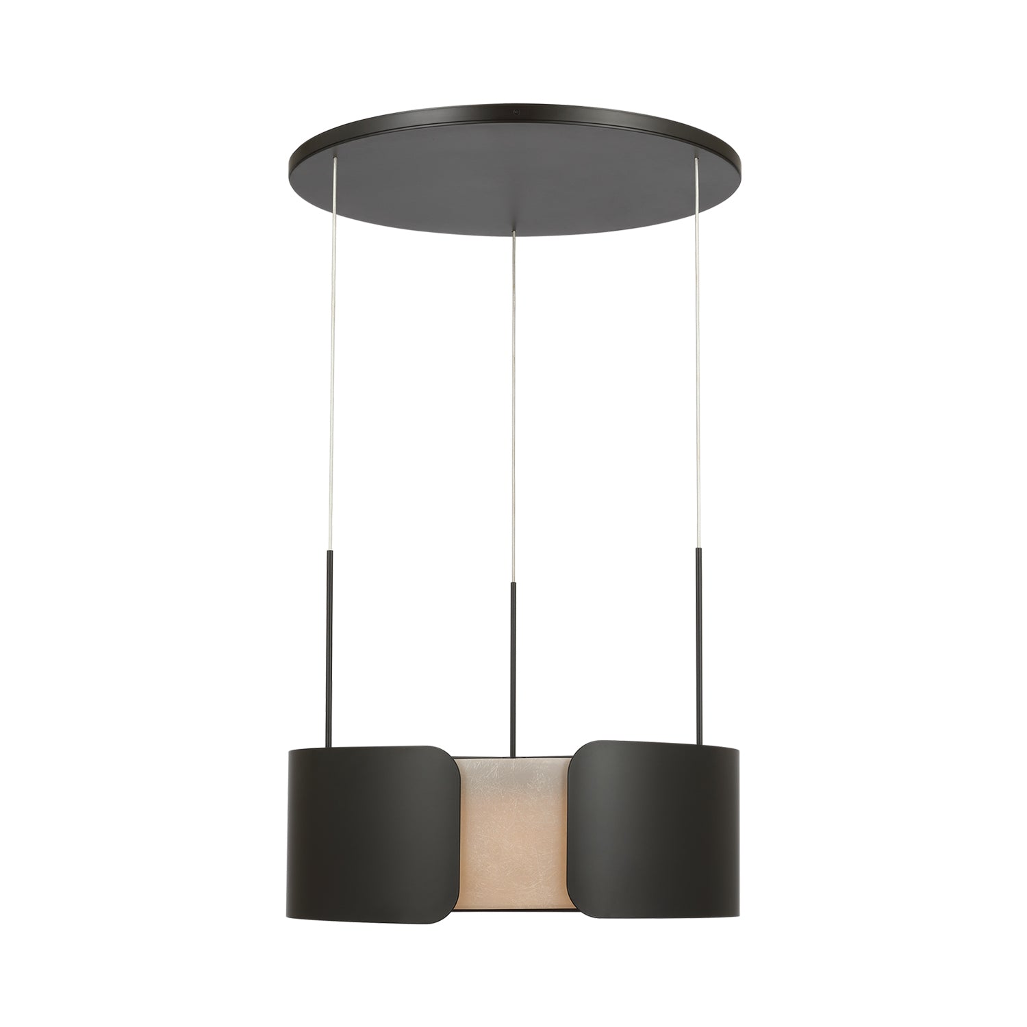 Armise LED Chandelier in Matte Carbon.