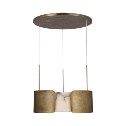 Armise LED Chandelier in Mottled Brass.