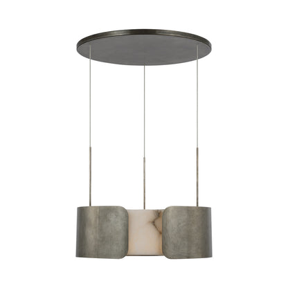 Armise LED Chandelier in Mottled Pewter.