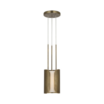 Armise LED Pendant Light in Mottled Brass (Small).