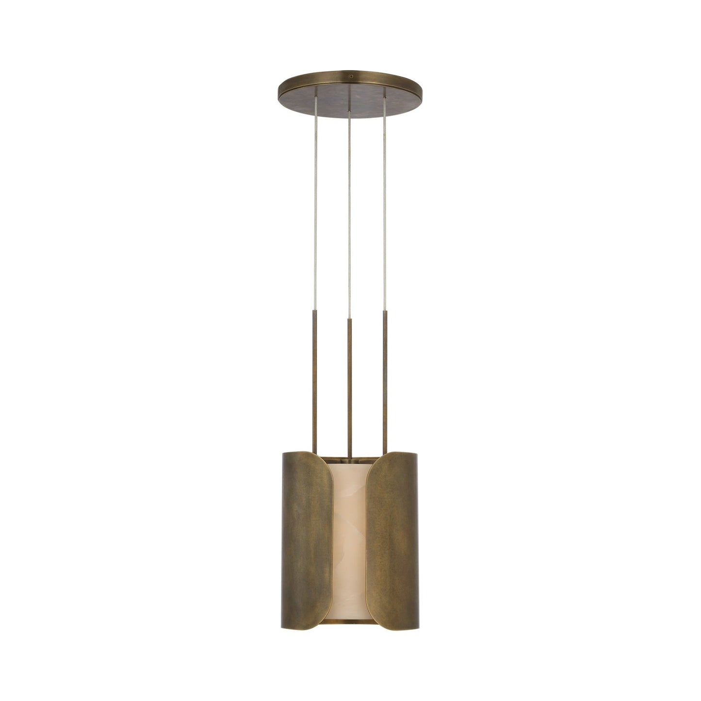 Armise LED Pendant Light in Mottled Brass (Large).