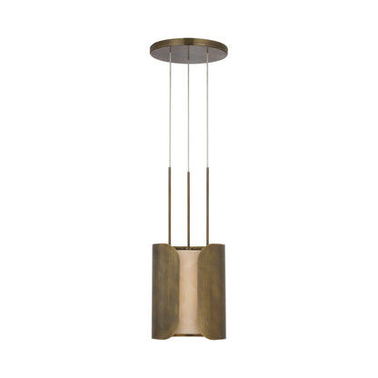 Armise LED Pendant Light in Mottled Brass (Large).