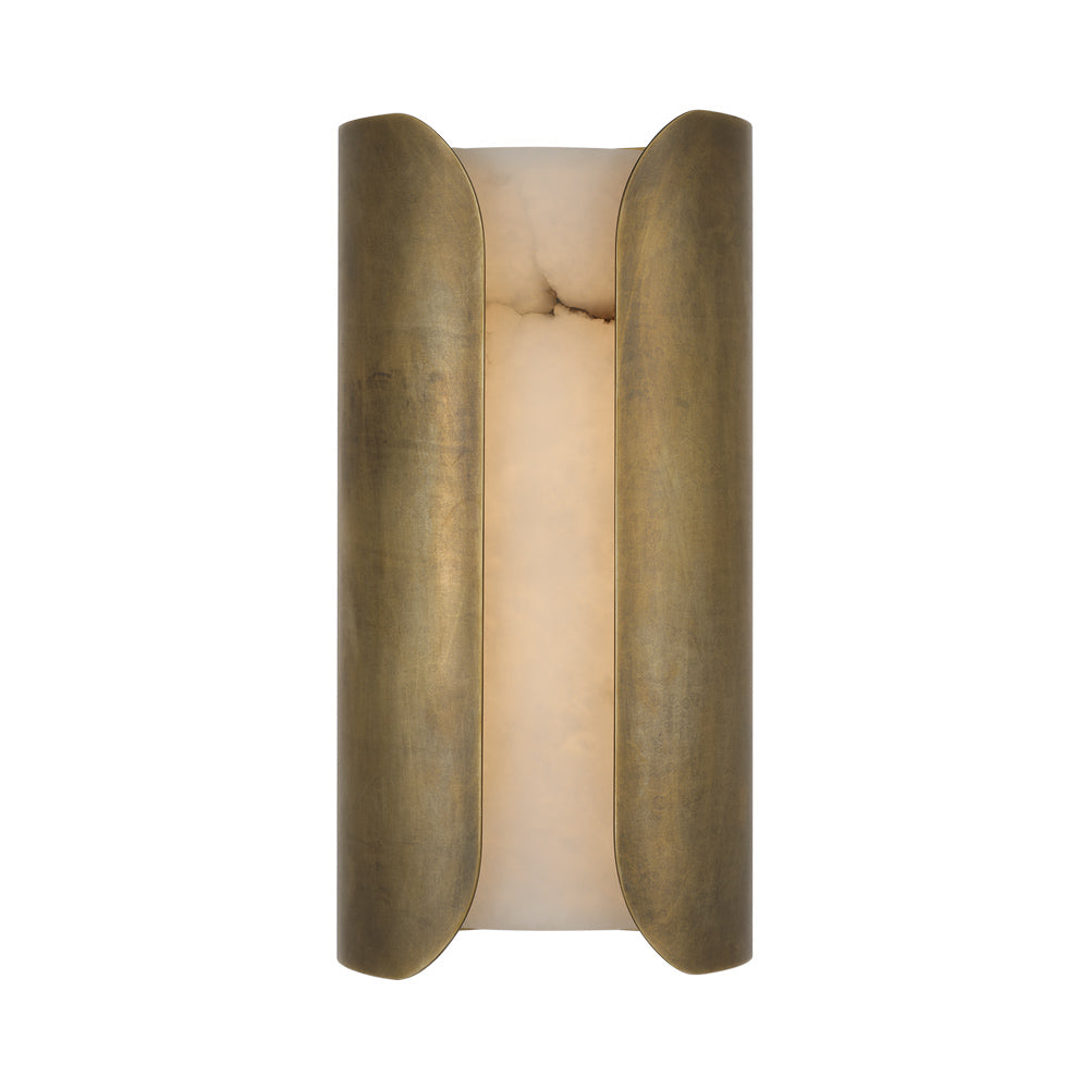 Armise LED Wall Light in Mottled Brass (14-Inch).