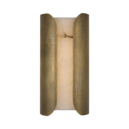 Armise LED Wall Light in Mottled Brass (14-Inch).