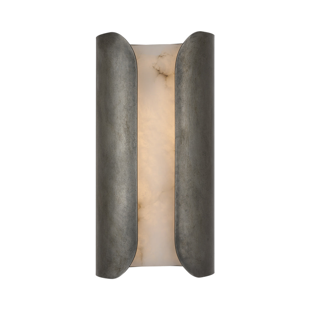 Armise LED Wall Light in Mottled Pewter (14-Inch).