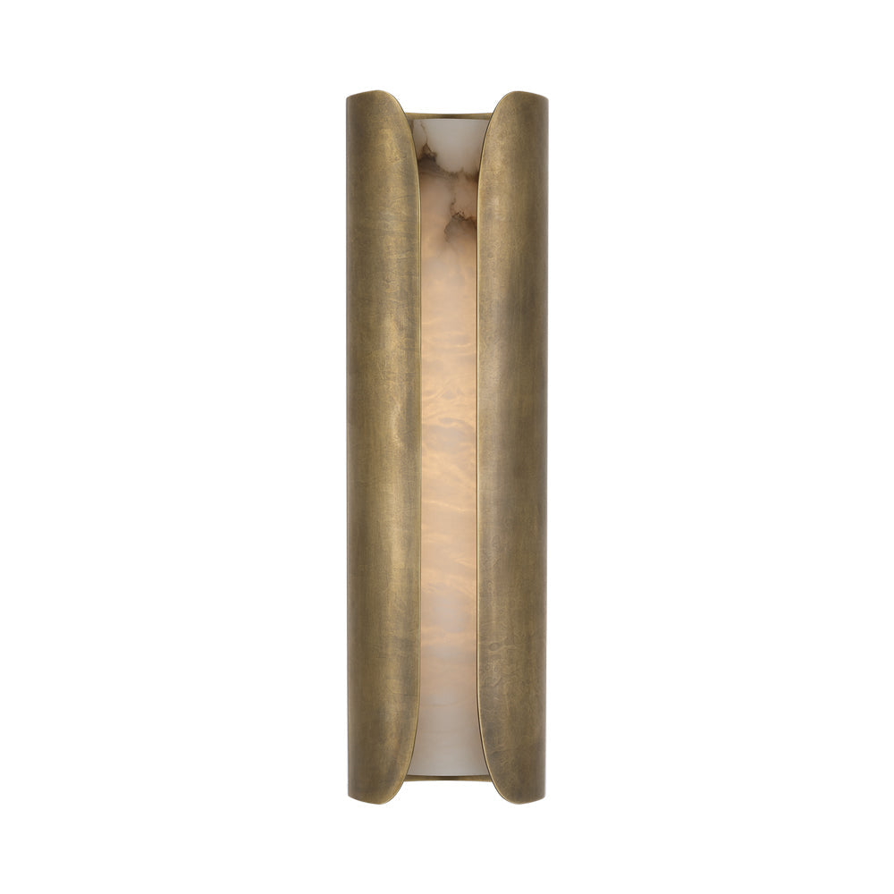 Armise LED Wall Light in Mottled Brass (18-Inch).