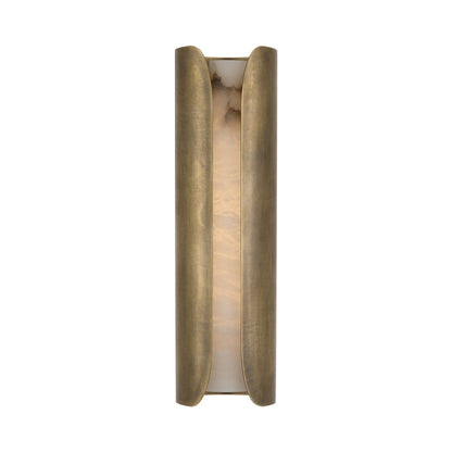 Armise LED Wall Light in Mottled Brass (18-Inch).