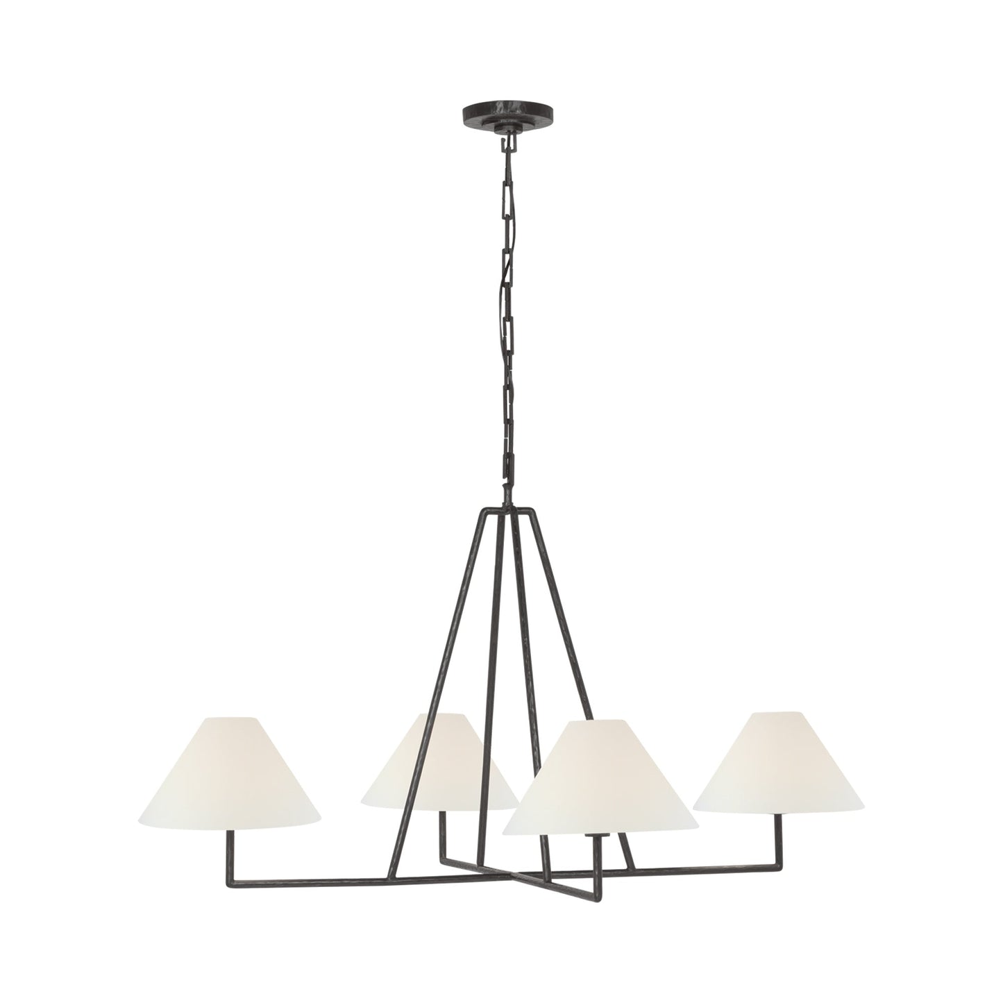 Ashton Chandelier in Aged Iron (4-Light).