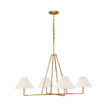 Ashton Chandelier in Gilded Iron (4-Light).