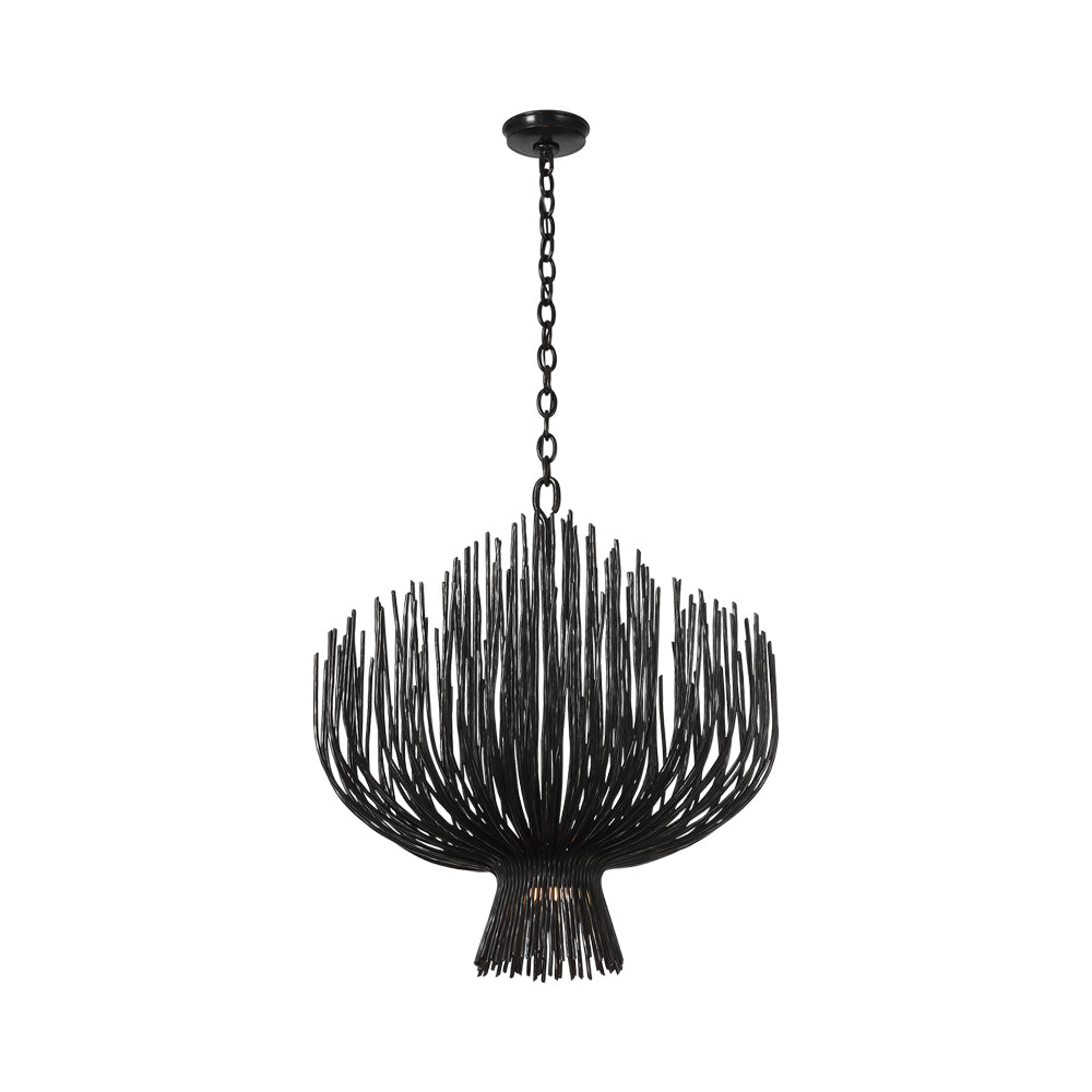 Astra LED Chandelier in Aged Iron (31.75-Inch).