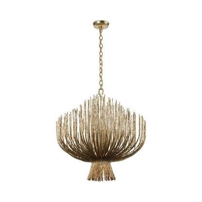 Astra LED Chandelier in Gilded Iron (31.75-Inch).