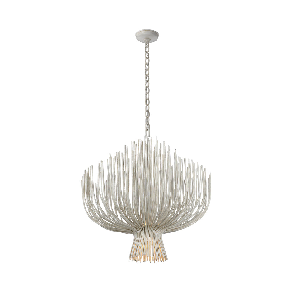 Astra LED Chandelier in Waxed Plaster (31.75-Inch).