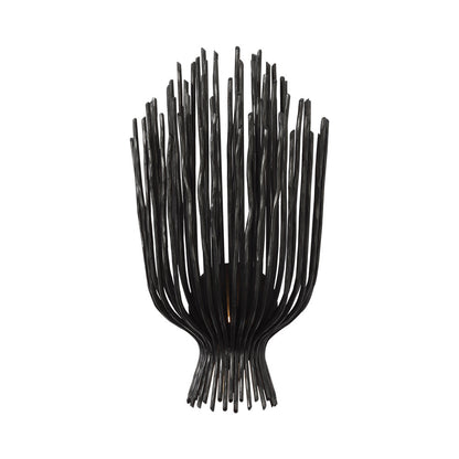 Astra Sculpted LED Wall Light in Aged Iron.