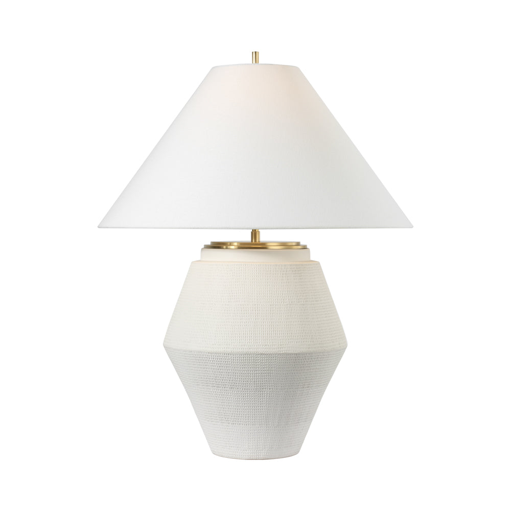 Aten Table Lamp in Plaster White (Large).