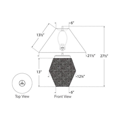 Aten Table Lamp - line drawing.