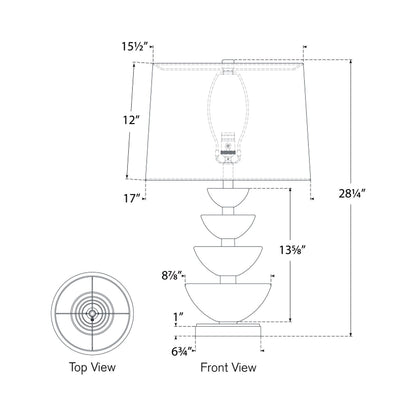 Aubert Table Lamp - line drawing.