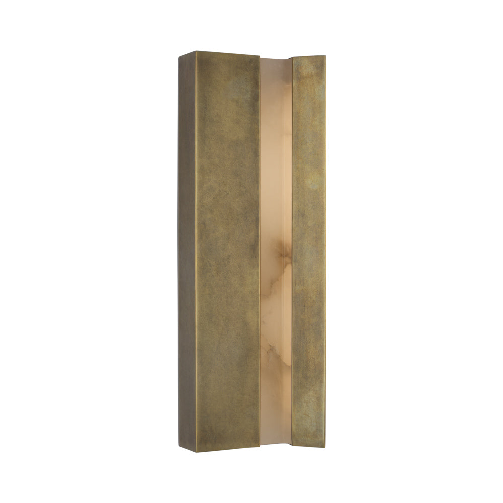 Austera LED Wall Light in Mottled Brass (20-Inch).