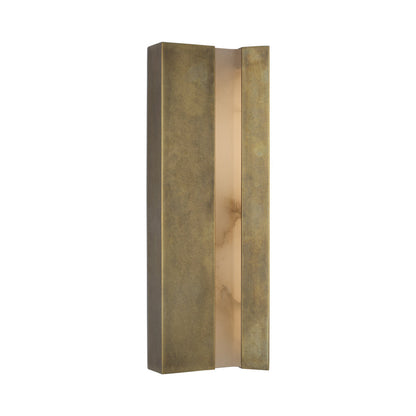 Austera LED Wall Light in Mottled Brass (20-Inch).