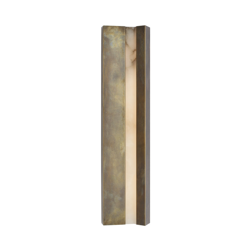 Austera LED Wall Light in Mottled Brass (32-Inch).