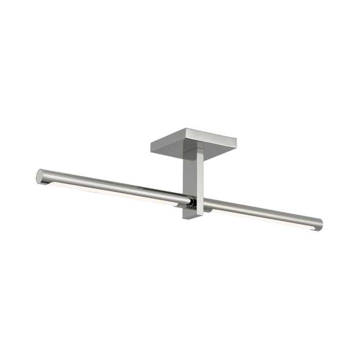 Axis LED Linear Flush Mount Ceiling Light in Polished Nickel.
