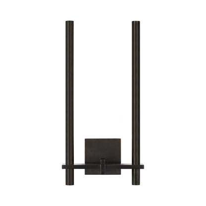 Axis LED Two Arm Wall Light in Bronze.