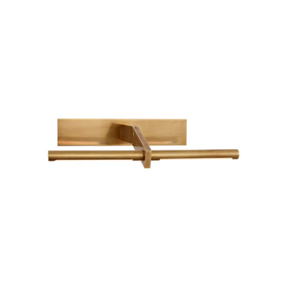 Axis Pivoting LED Wall Light in Antique-Burnished Brass (18-Inch).