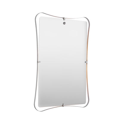 Barnes LED Wall Mirror in Polished Nickel.